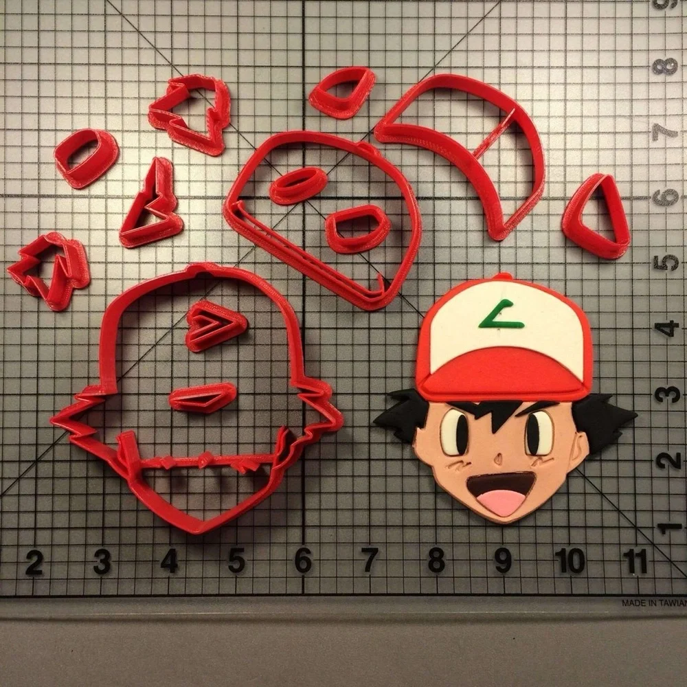 Pokémon Ash Face Cookie/Fondant Cutter 3”